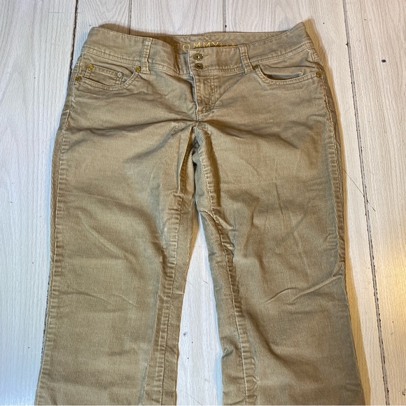 Tommy Hilfiger Low Rise Bootcut Brown Beige Courdory Pants Size 9 - Picture 4 of 11